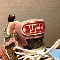 Gucci Unisex Flashtrek Sneaker in Brown and Pink Leather 5.6 cm Heel (1)