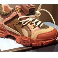 Gucci Unisex Flashtrek Sneaker in Brown and Pink Leather 5.6 cm Heel (1)