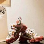 Gucci Unisex Flashtrek Sneaker in Brown and Pink Leather 5.6 cm Heel - Bild 5