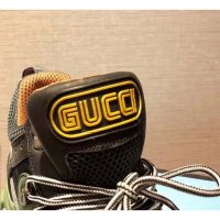 Gucci Unisex Flashtrek Sneaker in Green and Black Leather 5.6 cm Heel (1)