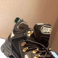 Gucci Unisex Flashtrek Sneaker with Removable Crystals in Black Leather 5.6 cm Heel (1)