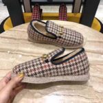 Gucci Unisex GG Check Wool Loafer in Brown Check Wool - Image 8