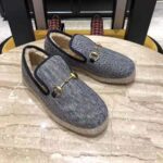 Gucci Unisex GG Herringbone Loafer in Blue and White Herringbone - Bild 3