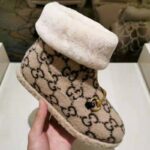 Gucci Unisex GG Wool Ankle Boot in Textured Fabrics-Beige - Imagen 6