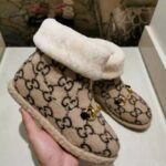 Gucci Unisex GG Wool Ankle Boot in Textured Fabrics-Beige - Imagen 8