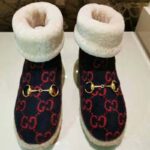 Gucci Unisex GG Wool Ankle Boot in Textured Fabrics-Navy - Imagen 3