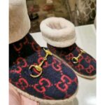 Gucci Unisex GG Wool Ankle Boot in Textured Fabrics-Navy - Imagen 10