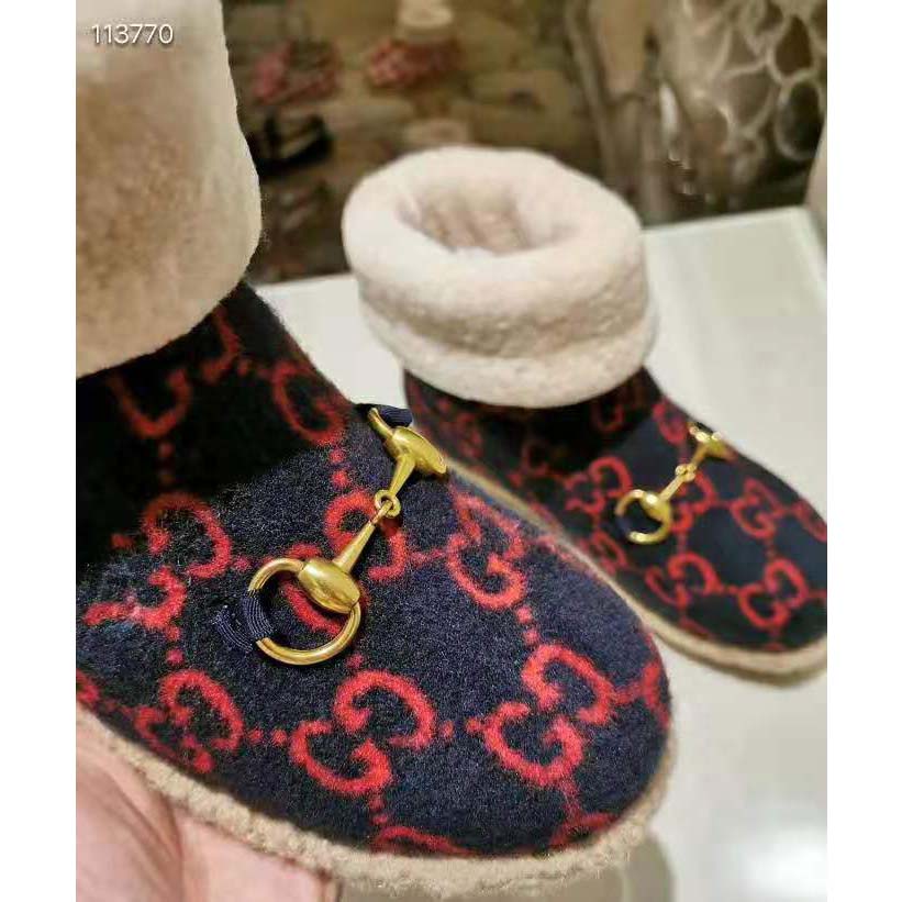 women gucci gg wool ankle