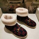 Gucci Unisex GG Wool Ankle Boot in Textured Fabrics-Navy - Imagen 2