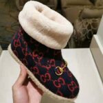 Gucci Unisex GG Wool Ankle Boot in Textured Fabrics-Navy - Imagen 6