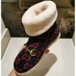 Gucci Unisex GG Wool Ankle Boot in Textured Fabrics-Navy - Imagen 5