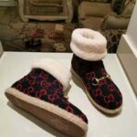 Gucci Unisex GG Wool Ankle Boot in Textured Fabrics-Navy - Imagen 4