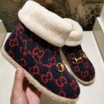 Gucci Unisex GG Wool Ankle Boot in Textured Fabrics-Navy - Imagen 7