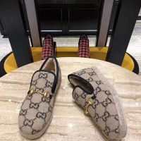 Gucci Unisex GG Wool Loafer in Beige and Ebony GG Wool (1)