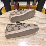 Gucci Unisex GG Wool Loafer in Beige and Ebony GG Wool - immagine 2