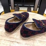 Gucci Unisex GG Wool Loafer in Blue and Red GG Wool - Image 12