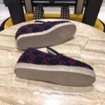 Gucci Unisex GG Wool Loafer in Blue and Red GG Wool - Image 2