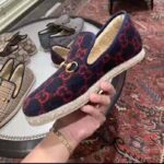 Gucci Unisex GG Wool Loafer in Blue and Red GG Wool - Image 10