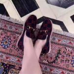 Gucci Unisex GG Wool Loafer in Blue and Red GG Wool - Image 7