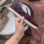 Gucci Unisex GG Wool Loafer in Blue and Red GG Wool - Image 11