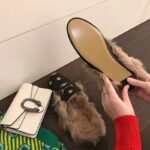 Gucci Unisex Princetown Embroidered Leather Slipper with Bees and Stars in Lamb Wool-Black - Imagen 13