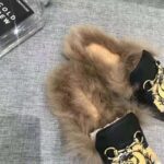 Gucci Unisex Princetown Slipper with Tiger in Lamb Wool-Black - Image 8