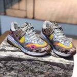 Gucci Unisex Ultrapace Sneaker with Embroidered Gucci and Interlocking G in Metallic Leather-Pink - immagine 2