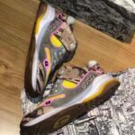 Gucci Unisex Ultrapace Sneaker with Embroidered Gucci and Interlocking G in Metallic Leather-Pink - immagine 3