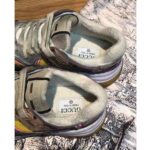 Gucci Unisex Ultrapace Sneaker with Embroidered Gucci and Interlocking G in Metallic Leather-Pink - immagine 9