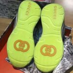 Gucci Unisex Ultrapace Sneaker with Embroidered Gucci and Interlocking G in Metallic Leather-Silver – Bild 7