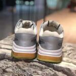 Gucci Unisex Ultrapace Sneaker with Embroidered Gucci and Interlocking G in Metallic Leather-Silver – Bild 6