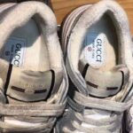 Gucci Unisex Ultrapace Sneaker with Embroidered Gucci and Interlocking G in Metallic Leather-Silver – Bild 10