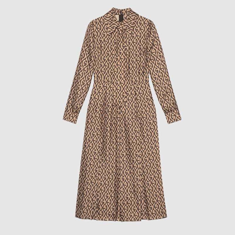 gucci brown dress
