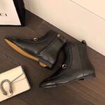 Gucci Women Gucci Jordaan Leather Ankle Boot in Black Leather 1.3 cm Heel - Imagen 5