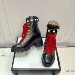 Gucci Women Gucci Leather Ankle Boot in Black Shiny Leather 7.6 cm - Image 3