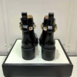 Gucci Women Gucci Leather Ankle Boot with Belt in Black Leather 6 cm Heel - Imagen 5