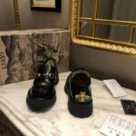 Gucci Women Gucci Leather Lug Sole Loafer in Black Shiny Leather 2.5 cm Heel - Image 5