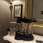 Gucci Women Gucci Leather Lug Sole Loafer in Black Shiny Leather 2.5 cm Heel - Image 4