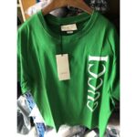 Gucci Women Gucci Print Oversize T-Shirt in Green Cotton Jersey - Image 2