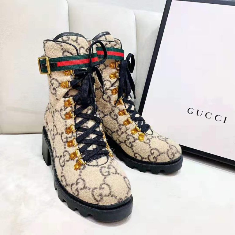 women gucci gg wool ankle
