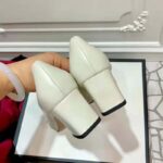 Gucci Women Gucci Zumi Leather Mid-Heel Loafer with Interlocking G Horsebit in 5.6 cm Height-White - Image 10