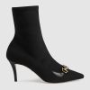Gucci Women Gucci Zumi Mid-Heel Ankle Boot 7.7 cm Heel-Black