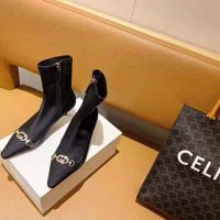 Gucci Women Gucci Zumi Mid-Heel Ankle Boot 7.7 cm Heel-Black (1)