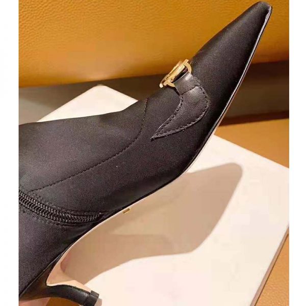 Gucci Women Gucci Zumi Mid-Heel Ankle Boot 7.7 cm Heel-Black (7)
