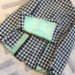 Gucci Women Houndstooth Fitted Jacket in Wool and Cotton-Black - Imagen 5