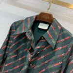 Gucci Women Interlocking G and Belts Print Dress in 100% Silk-Green - Bild 5