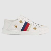 Gucci Women’s Ace Embroidered Sneaker in White Leather with Bees and Stars (1)