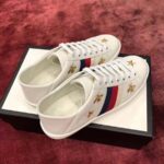 Gucci Women's Ace Embroidered Sneaker in White Leather with Bees and Stars – Image 2