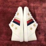 Gucci Women's Ace Embroidered Sneaker in White Leather with Bees and Stars – Image 3