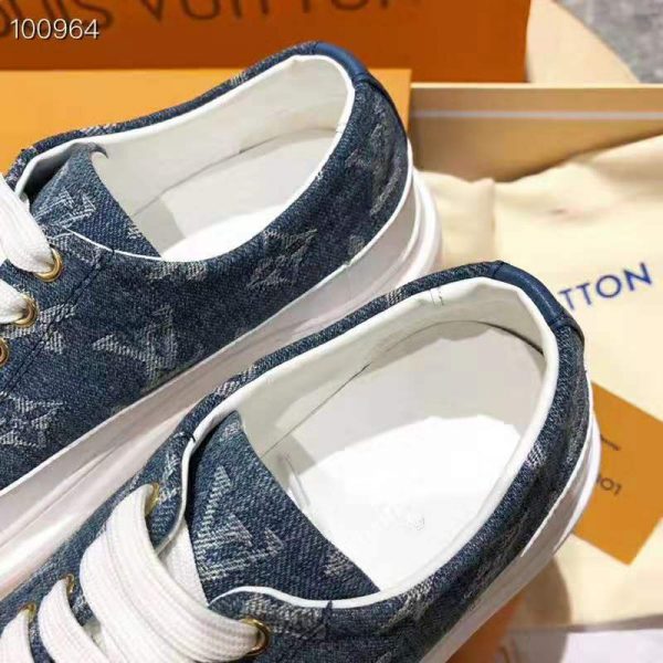 Louis Vuitton LV Men Stellar Sneaker in Blue Monogram Denim (1)